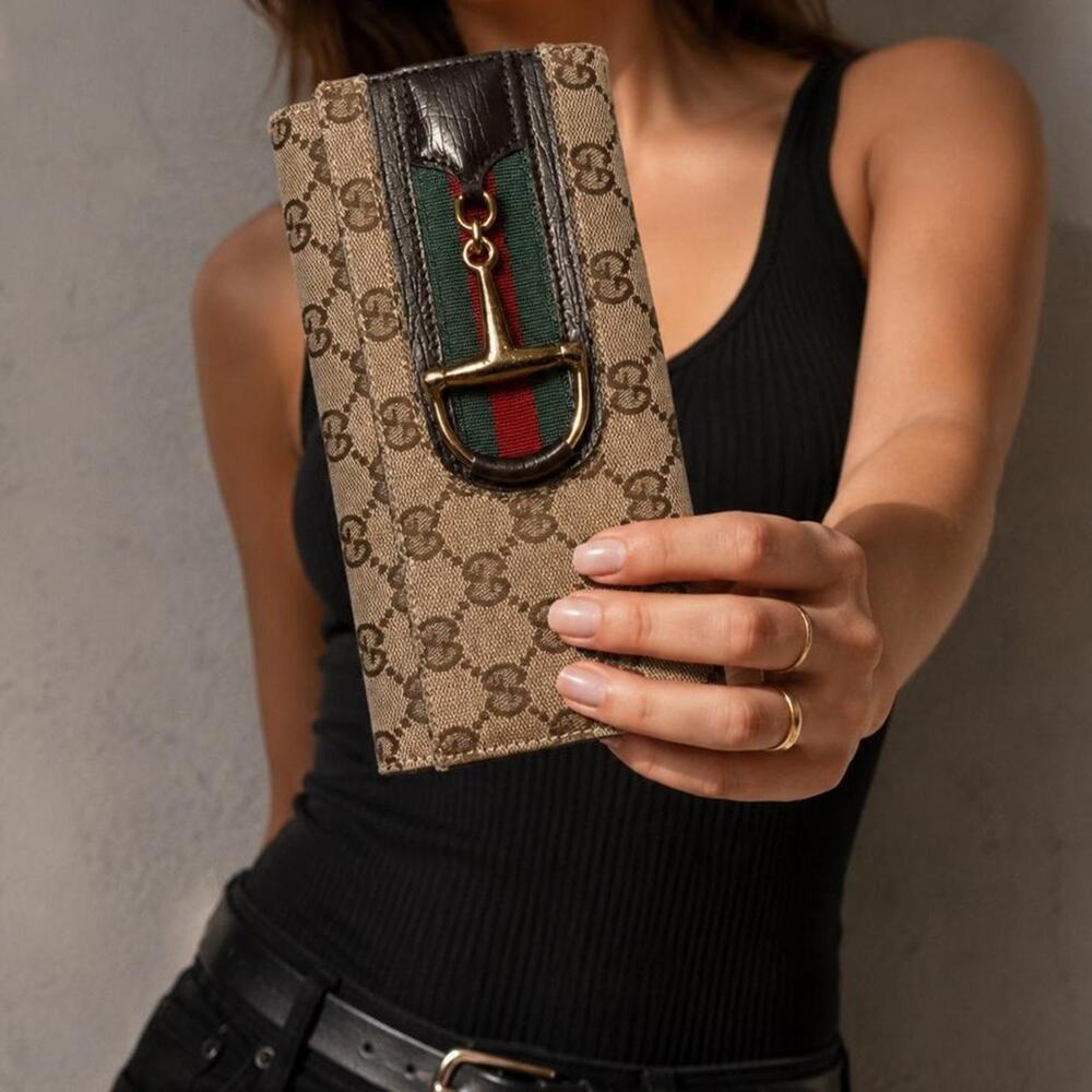 Gucci brown tan leather